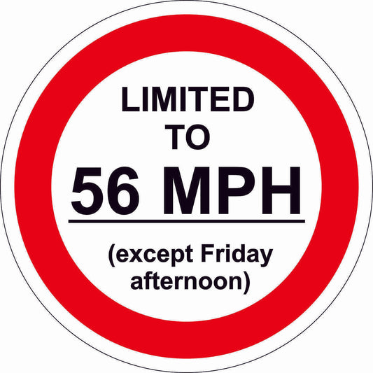 56 MPH Limited Sticker Decal Funny Novelty