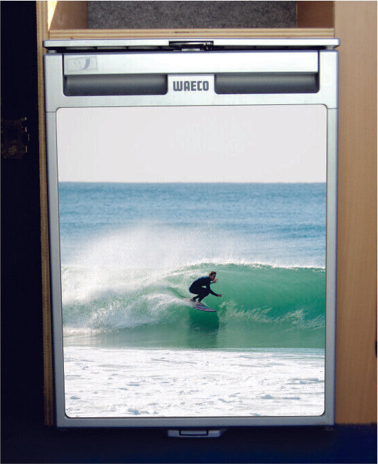 Waeco CRX50 Vinyl Fridge Sticker Wrap Print -Surfing Beach Surf