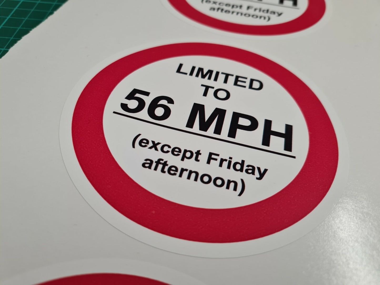 56 MPH Limited Sticker Decal Funny Novelty