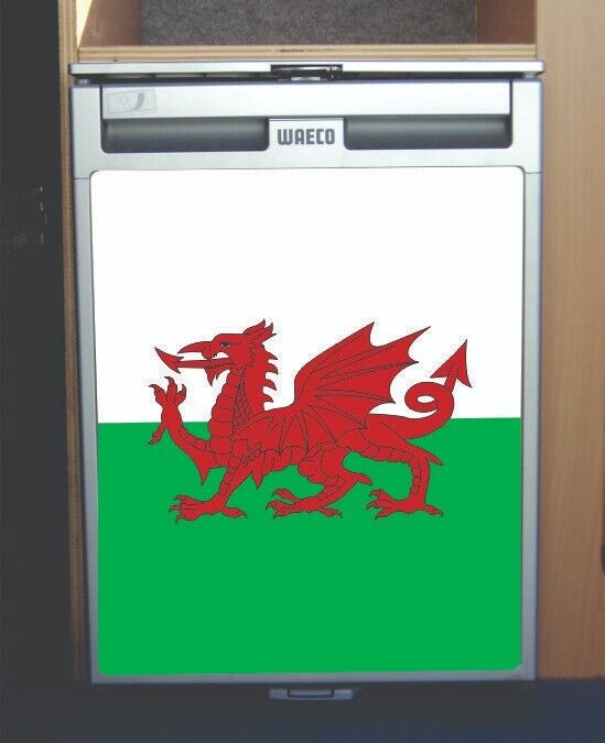 Waeco CRX50 Vinyl Fridge Sticker Wrap Print -Welsh Flag