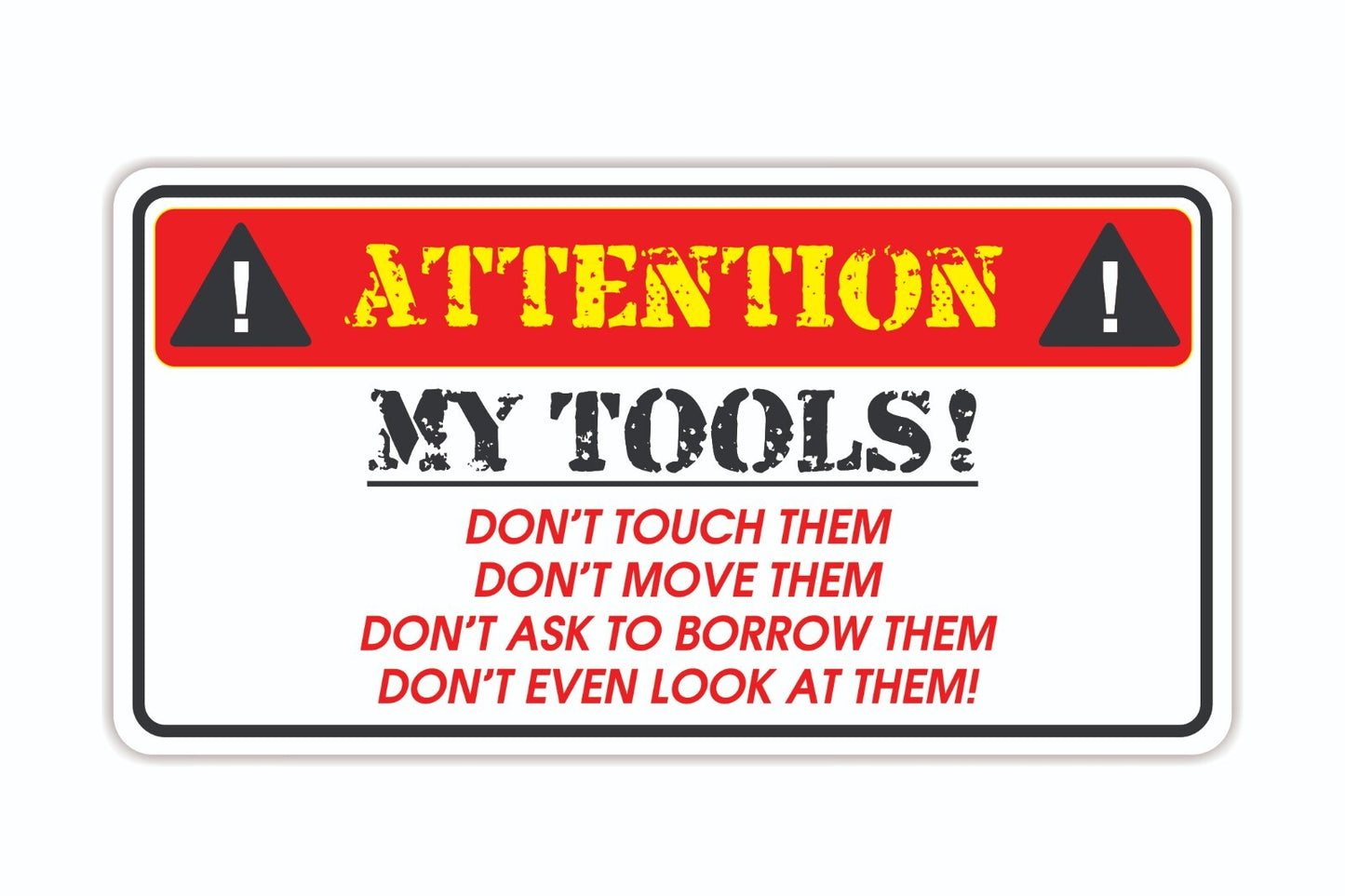 Set Of Novelty Toolbox Stickers Waterproof Vinyl Sticker