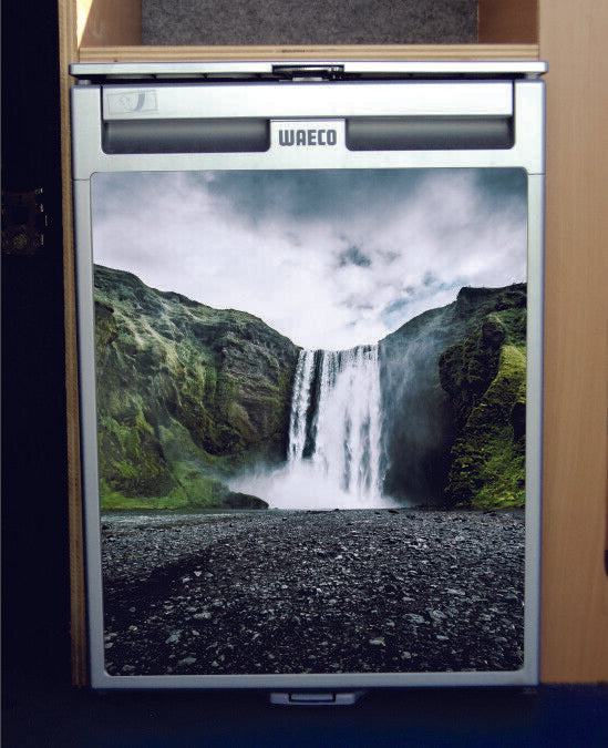 Waeco CRX50 Vinyl Fridge Sticker Wrap Print - Waterfall