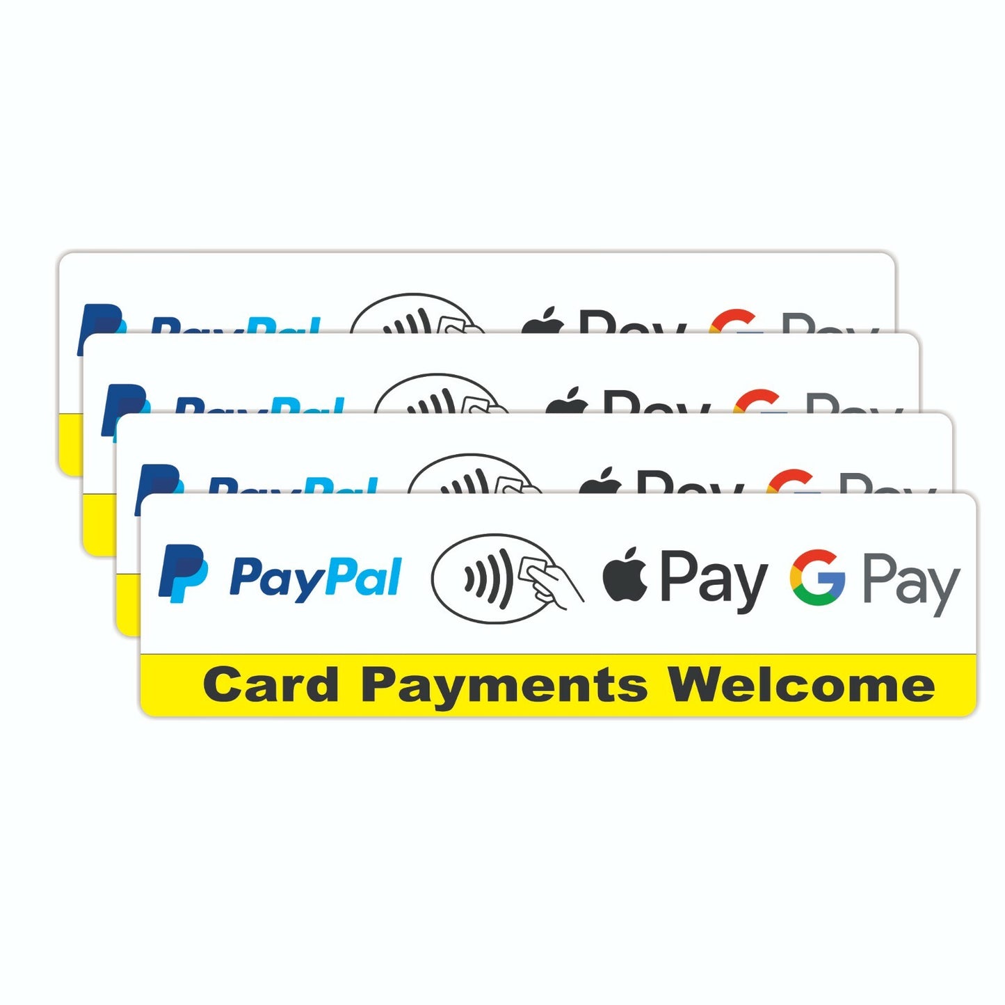 Card Payment Stickers Taxi Shop Business 4 stickers