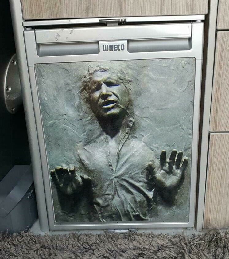 Waeco CRX50 Vinyl Fridge Sticker Wrap Print - Solo - Carbonite