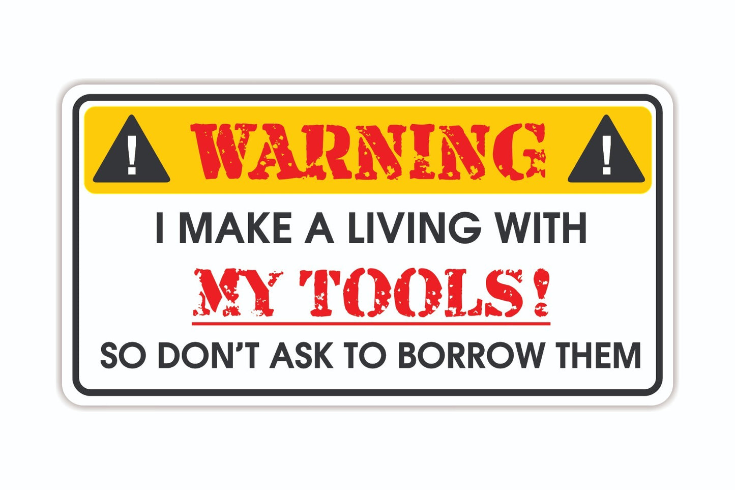 Set Of Novelty Toolbox Stickers Waterproof Vinyl Sticker