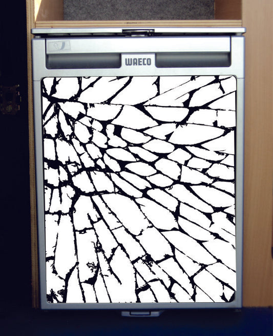 Waeco CRX50 Vinyl Fridge Sticker Wrap Print - Cracked Grunge
