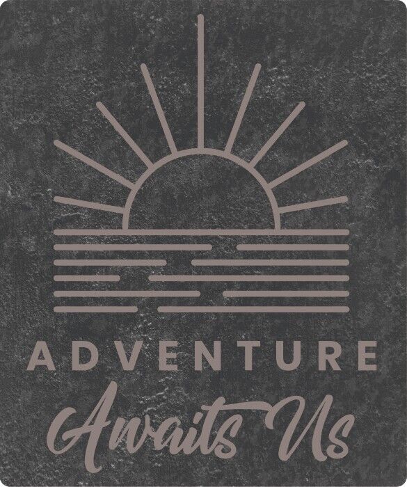 Waeco CRX50 Vinyl Fridge Sticker Wrap Print Adventure Awaits Us *Slate*