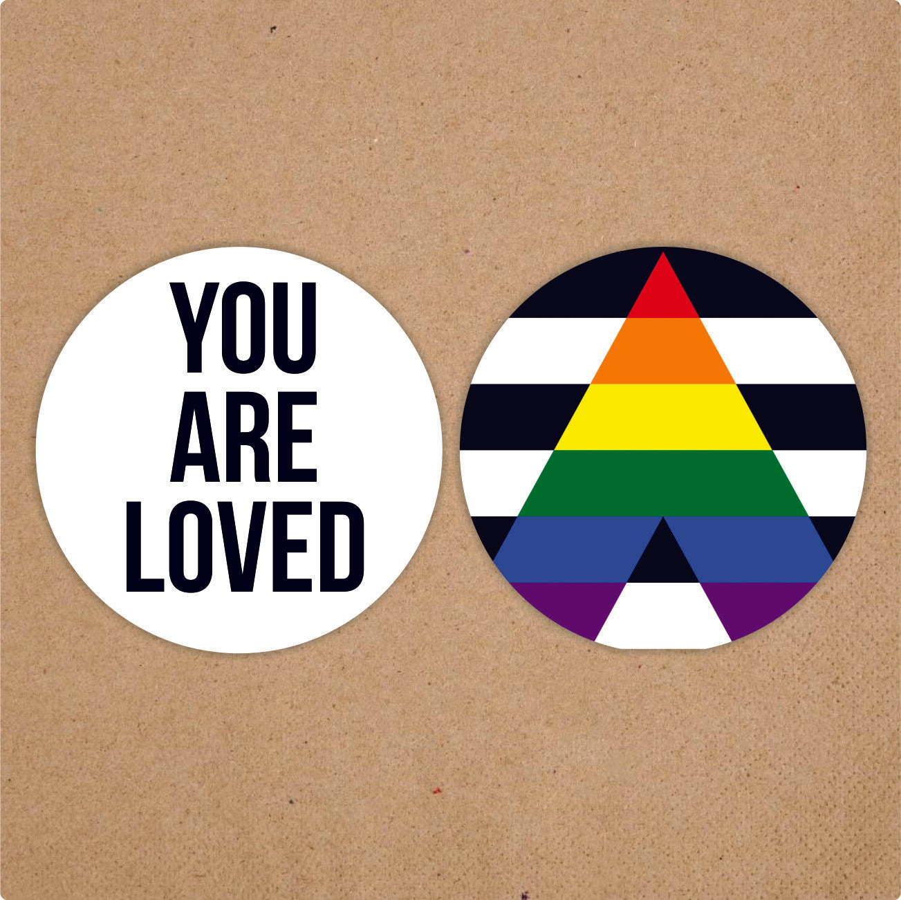 Straight Ally + You Are Loved Vinyl Stickers Set