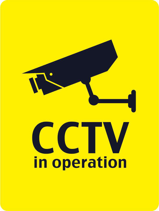 CCTV In Operation WARNING SAFETY STICKER DECAL SIGN A5 (145mm x 195mm)