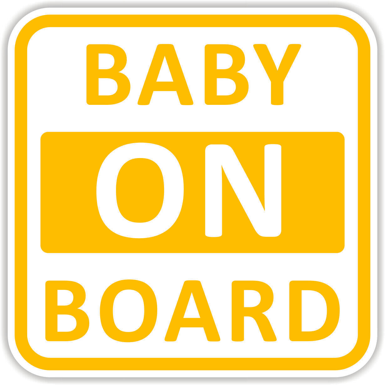 Baby on Board Sticker Vinyl Sticker Outside Application Multiple Colour Oprions