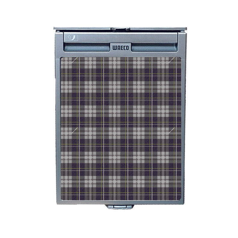 Waeco CRX50 Vinyl Fridge Sticker Wrap Print Tartan Grey Blue