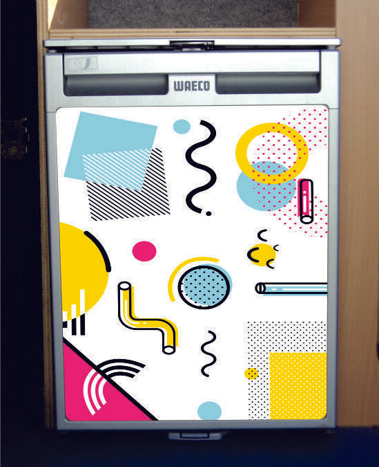 Waeco CRX50 / Dometic Vinyl Fridge Sticker Wrap Print - Retro Fun