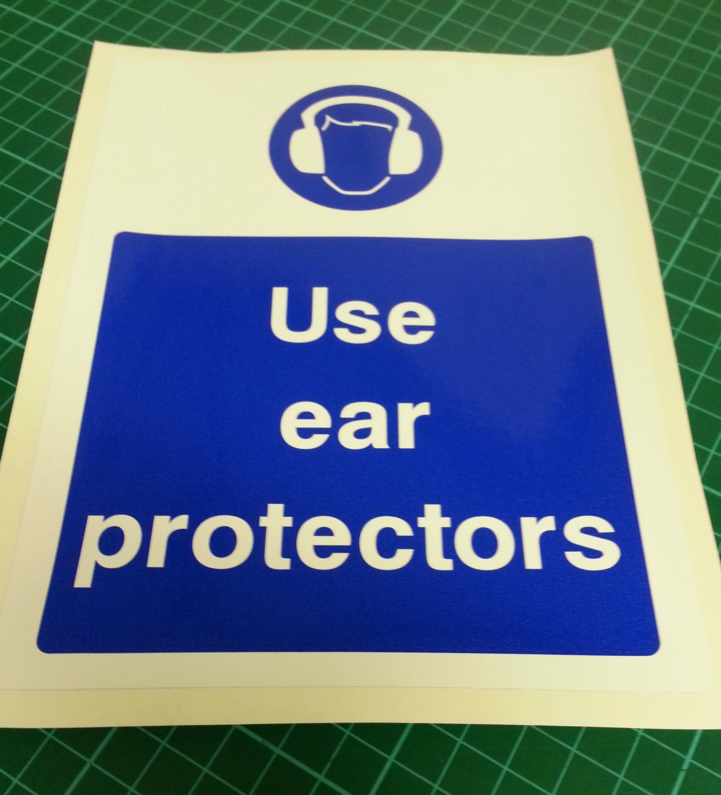 "Use Ear Protectors" WARNING STICKER SAFETY SIGN A5 (145mm x 195mm) Workshop