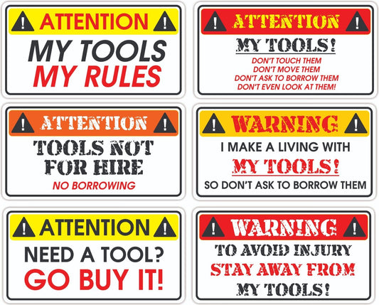 Set Of Novelty Toolbox Stickers Waterproof Vinyl Sticker