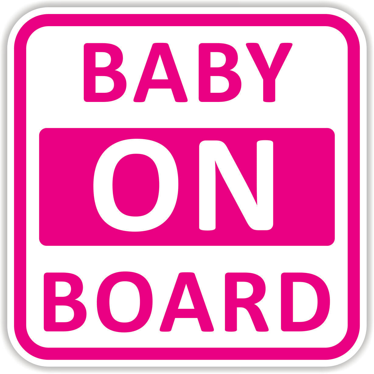Baby on Board Sticker Vinyl Sticker Outside Application Multiple Colour Oprions