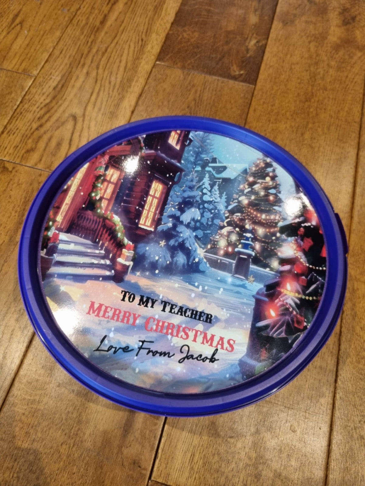 Personalised Chocolate Lid Label Gift Idea Teacher Family