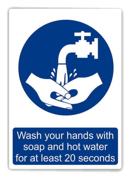 Wash Your Hands Sticker - Health And Safety Waterproof Vinyl Sticker