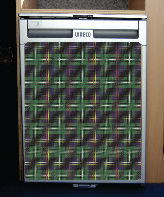 Waeco CRX50 Vinyl Fridge Sticker Wrap Print Tartan Green