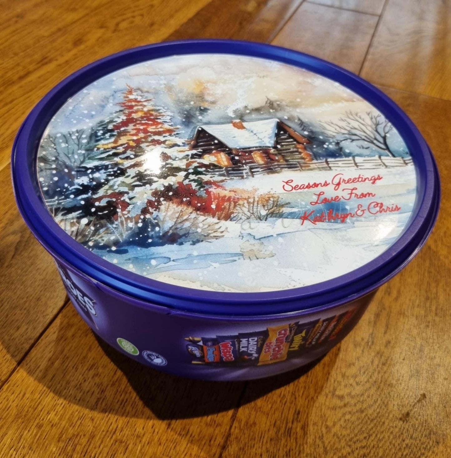 Personalised Chocolate Lid Label Gift Idea Teacher Family