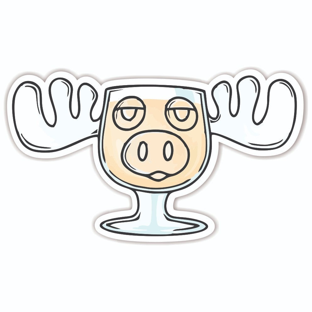 Moose Mug Novelty Vinyl Sticker Fun MOvie Sticker