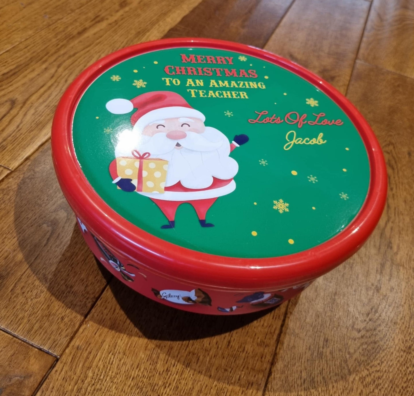 Personalised Chocolate Lid Label Gift Idea Teacher Family