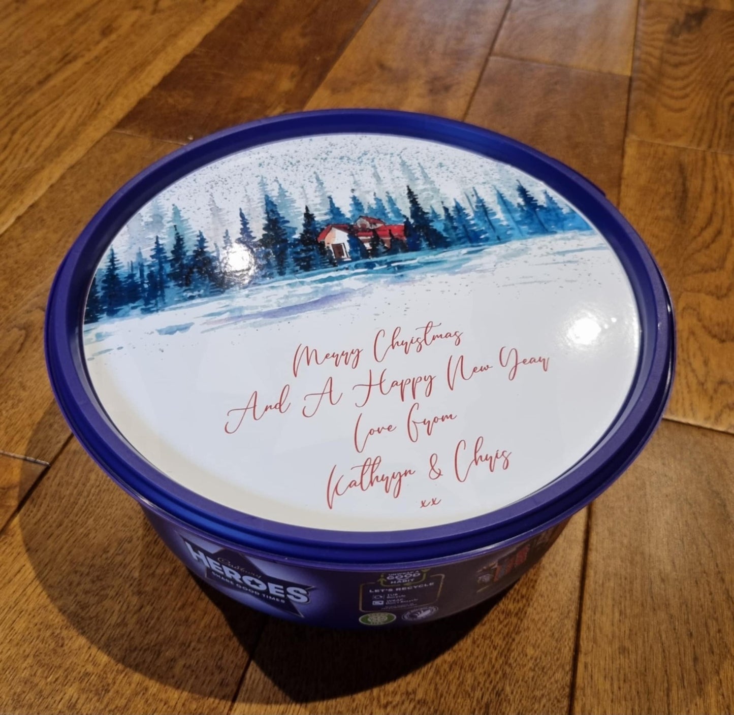 Personalised Chocolate Lid Label Gift Idea Teacher Family