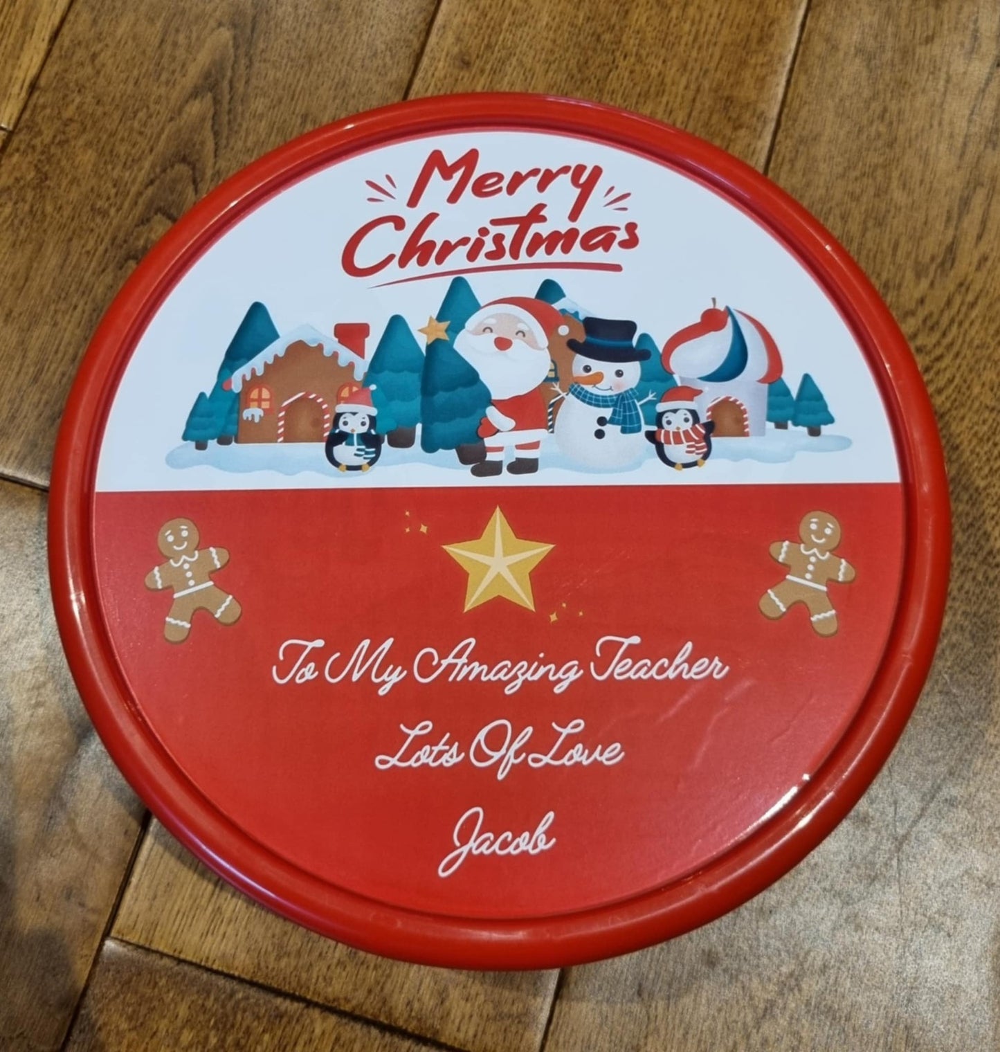 Personalised Chocolate Lid Label Gift Idea Teacher Family