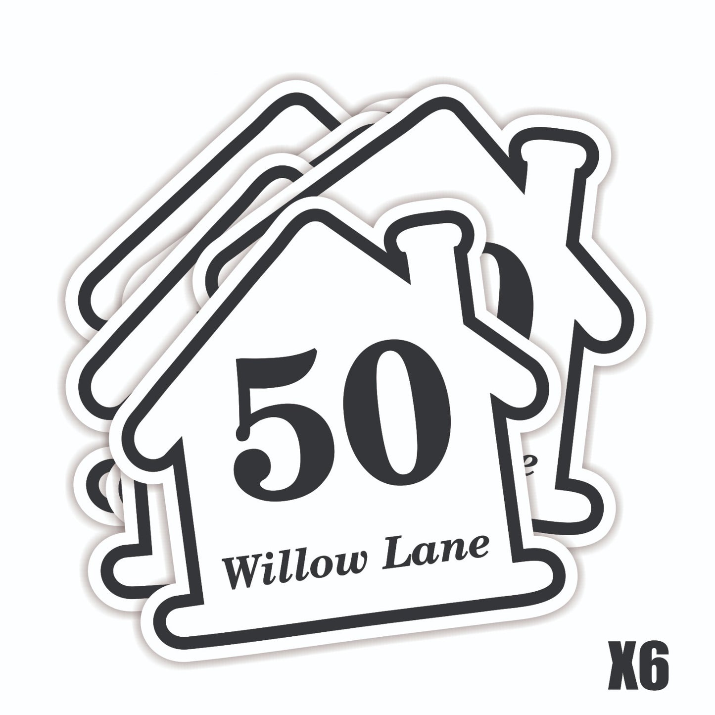 Personalised Bin Stickers Street Name House Number Waterproof Decal Sticker X6