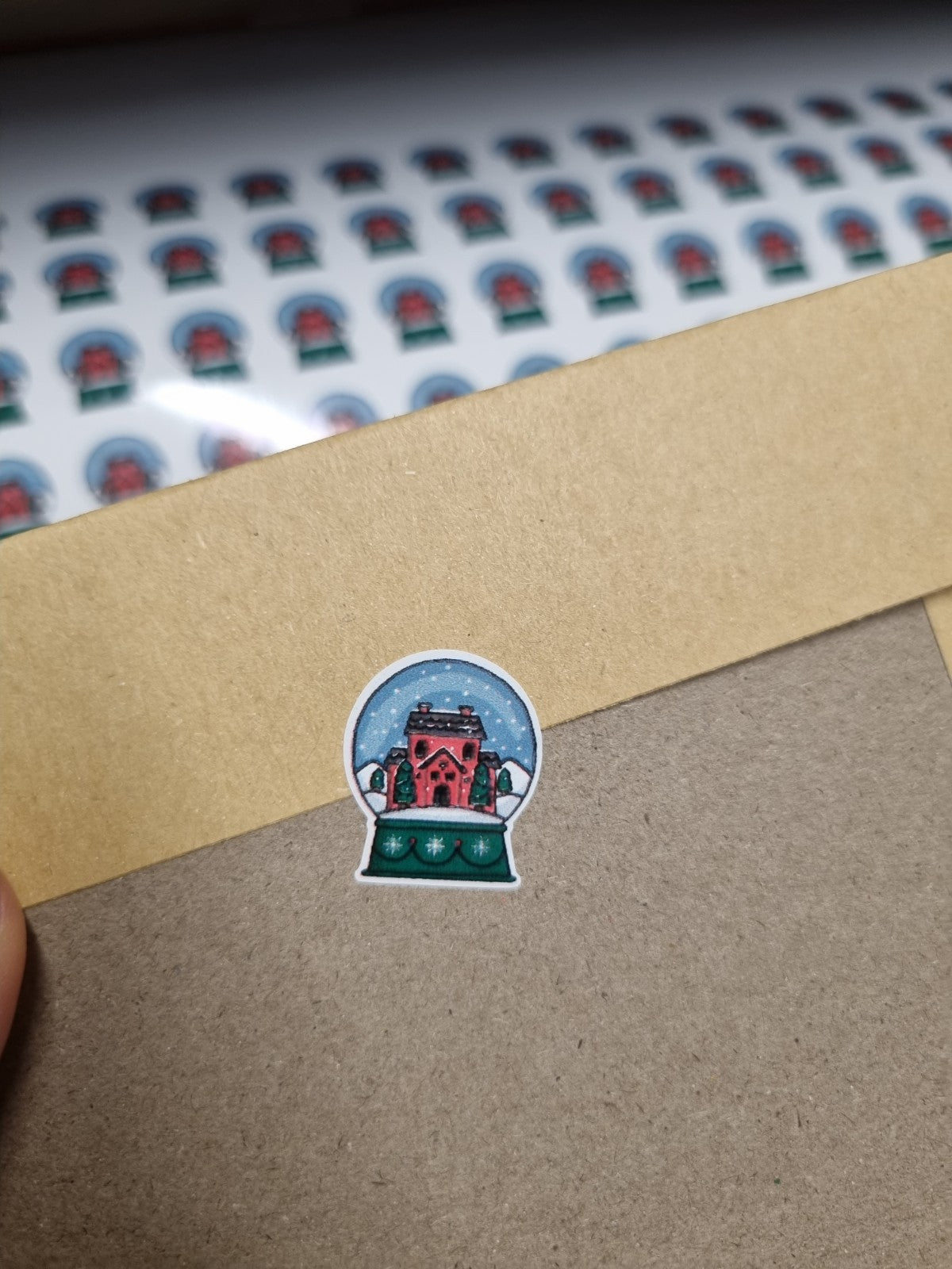 Mini Snow globe Stickers Cute Winter Christmas Fun Waterproof Stickers  x200