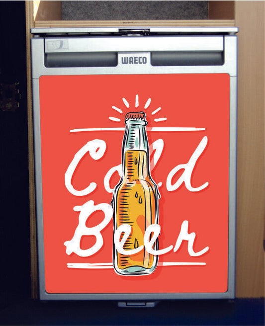 Waeco CRX50 Vinyl Fridge Sticker Wrap Print - Cold Beer