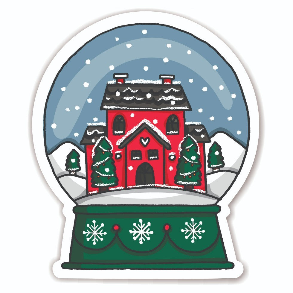 Mini Snow globe Stickers Cute Winter Christmas Fun Waterproof Stickers  x200