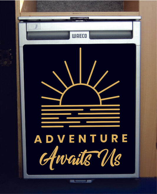 Waeco CRX50  Vinyl Fridge Sticker Wrap Print - Adventure Awaits